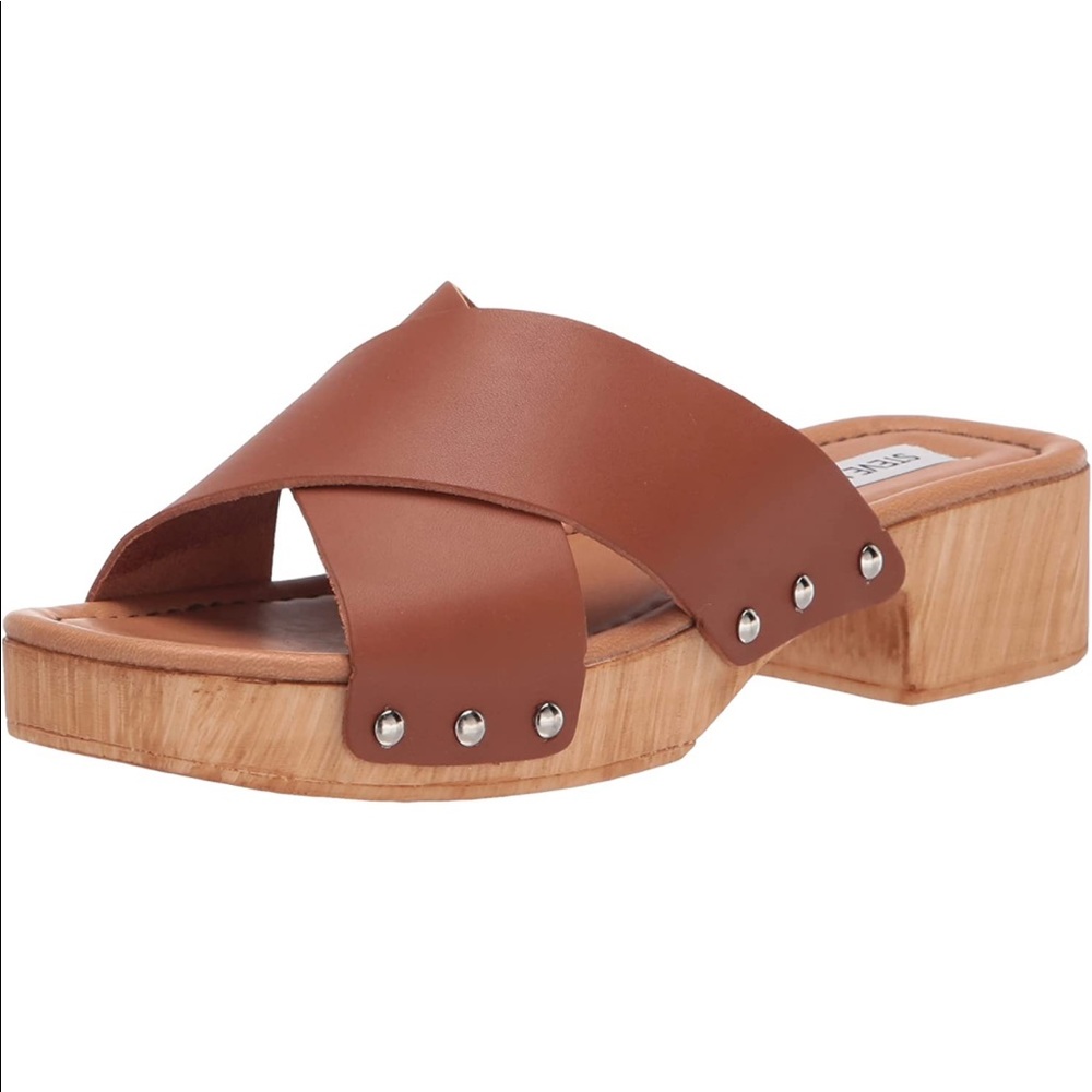 Steve Madden Women's Bryna wood clog Sandal